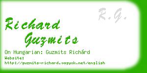 richard guzmits business card