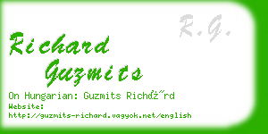 richard guzmits business card